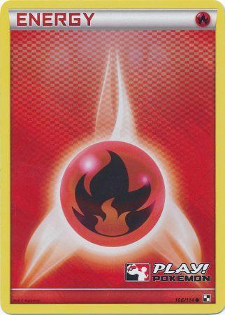 Fire Energy (106/114) (Play Pokemon Promo) [Black & White: Base Set] | Exor Games Dartmouth