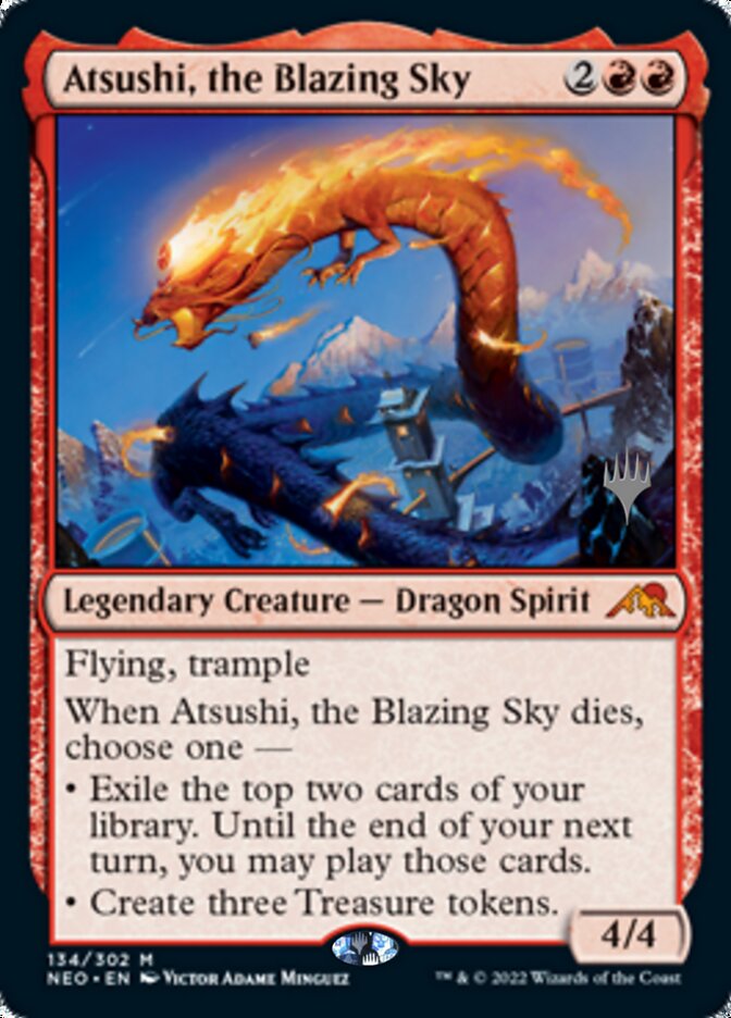 Atsushi, the Blazing Sky (Promo Pack) [Kamigawa: Neon Dynasty Promos] | Exor Games Dartmouth