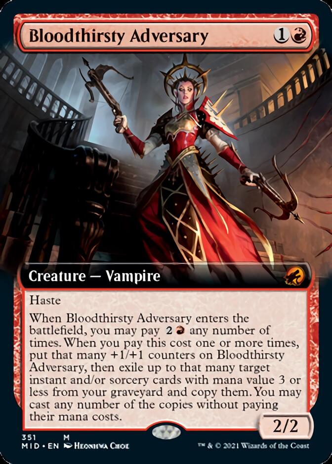 Bloodthirsty Adversary (Extended) [Innistrad: Midnight Hunt] | Exor Games Dartmouth