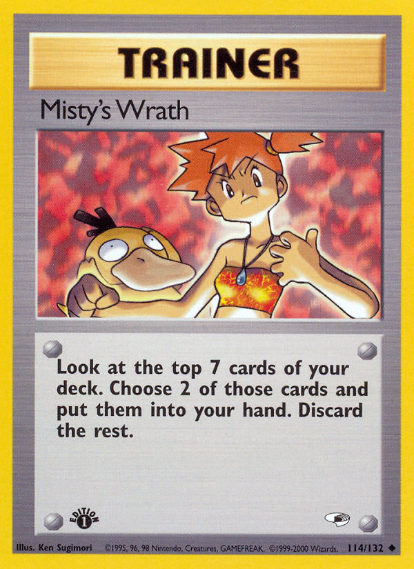 Misty's Wrath (114/132) [Gym Heroes 1st Edition] | Exor Games Dartmouth