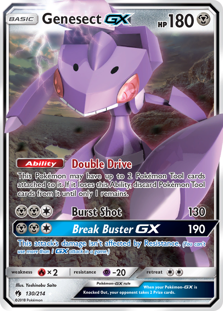 Genesect GX (130/214) [Sun & Moon: Lost Thunder] | Exor Games Dartmouth