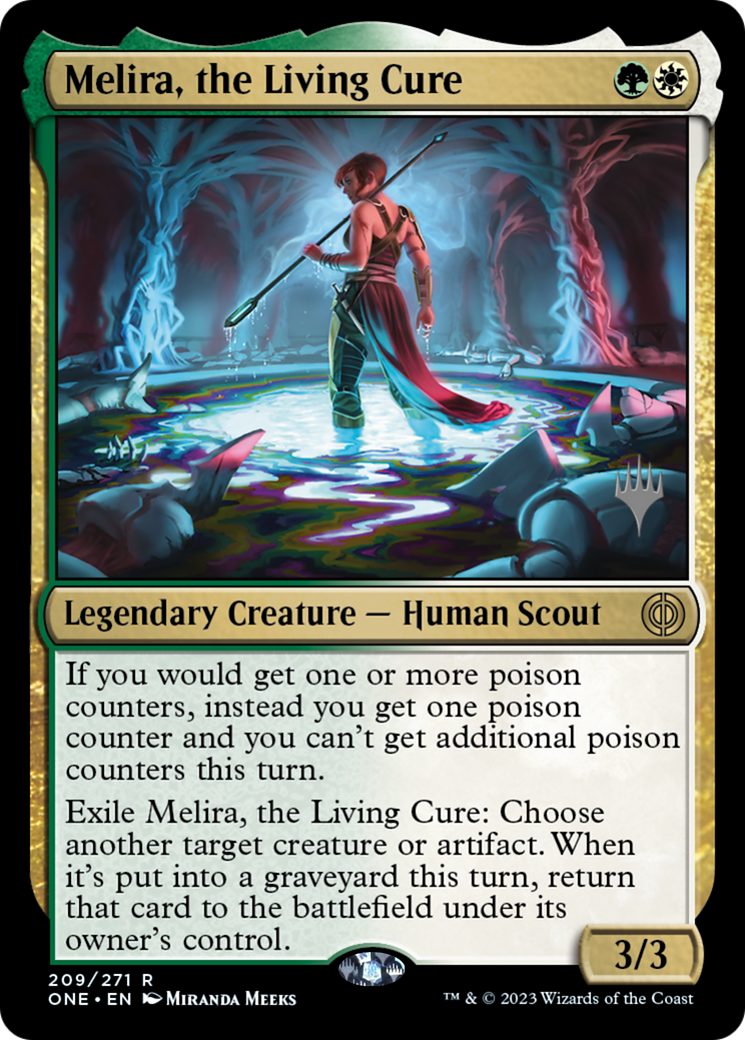 Melira, the Living Cure (Promo Pack) [Phyrexia: All Will Be One Promos] | Exor Games Dartmouth