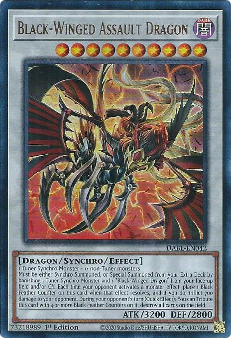 Black-Winged Assault Dragon [DABL-EN042] Ultra Rare | Exor Games Dartmouth