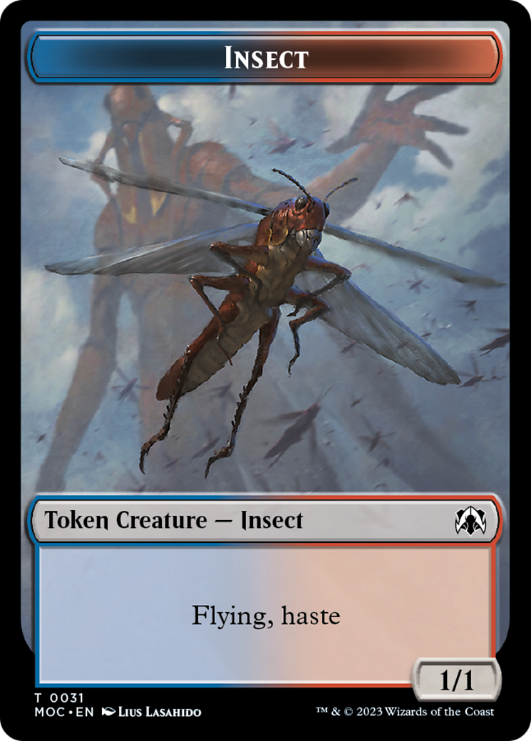 Soldier // Insect Double-Sided Token [March of the Machine Commander Tokens] | Exor Games Dartmouth