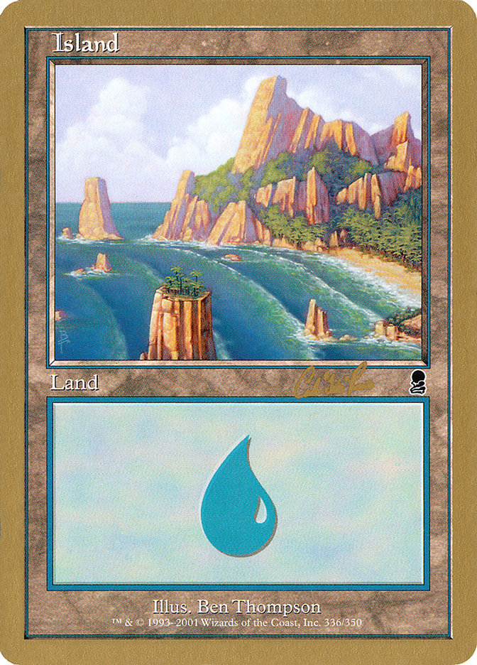 Island (cr336) (Carlos Romao) [World Championship Decks 2002] | Exor Games Dartmouth