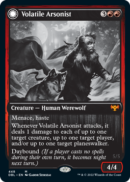 Volatile Arsonist // Dire-Strain Anarchist [Innistrad: Double Feature] | Exor Games Dartmouth