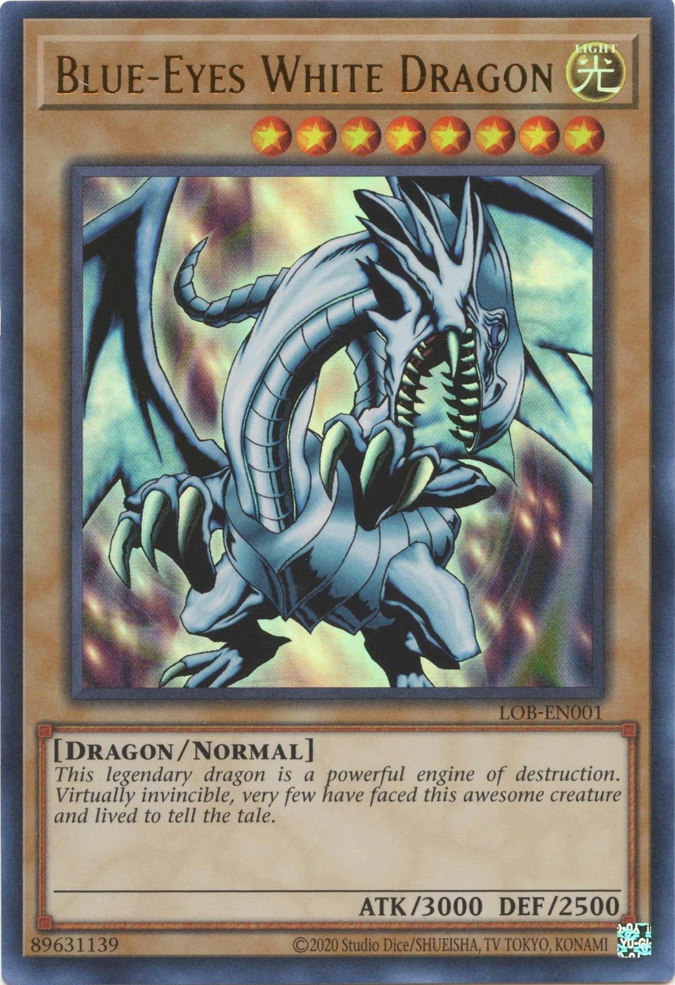 Blue-Eyes White Dragon (25th Anniversary) [LOB-EN001] Ultra Rare | Exor Games Dartmouth