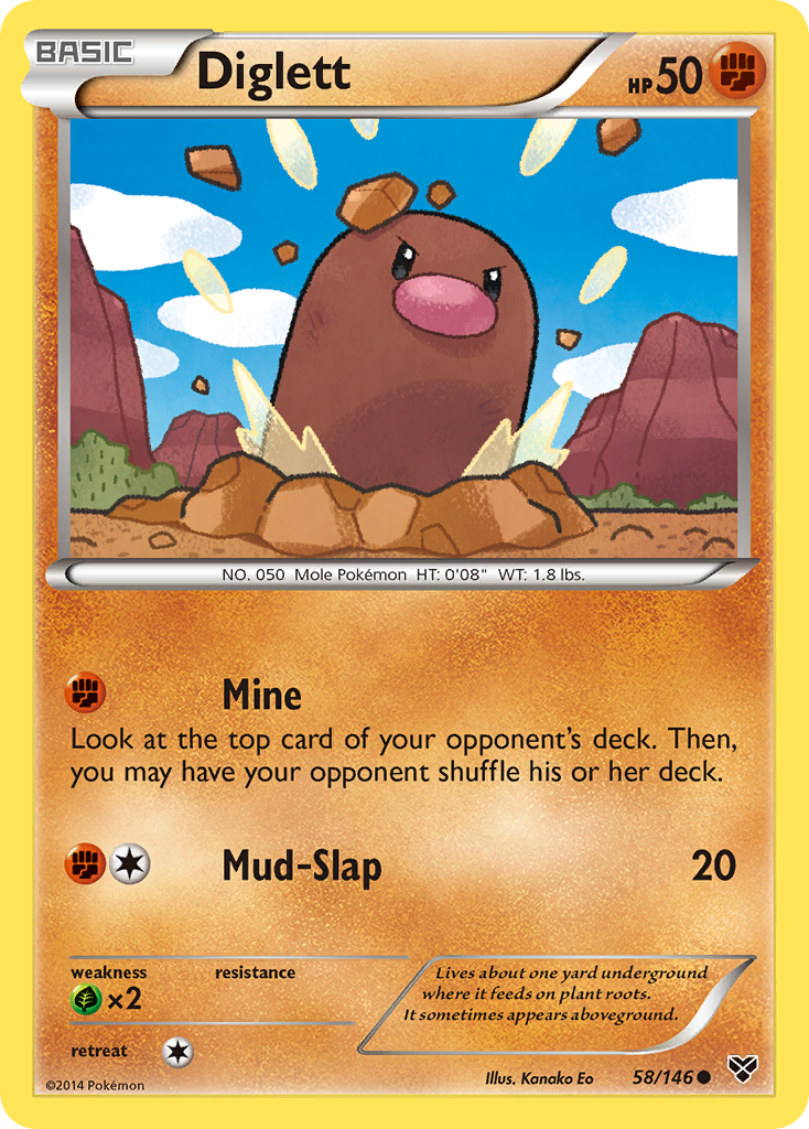 Diglett (58/146) [XY: Base Set] | Exor Games Dartmouth