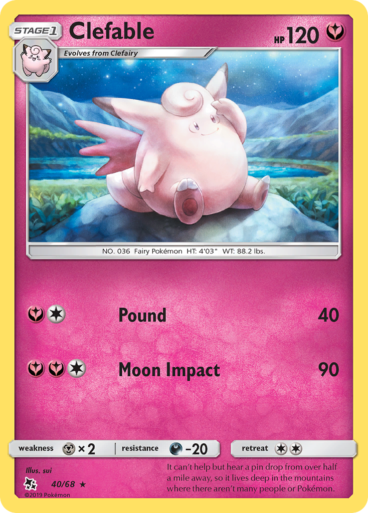 Clefable (40/68) [Sun & Moon: Hidden Fates] | Exor Games Dartmouth