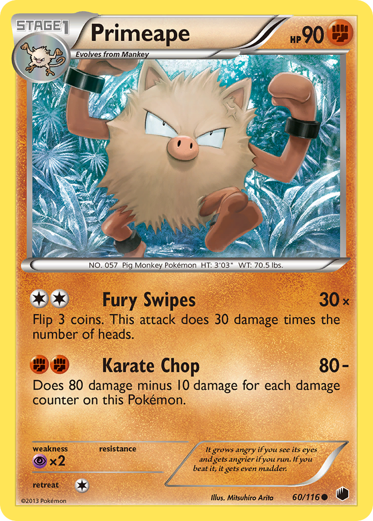 Primeape (60/116) [Black & White: Plasma Freeze] | Exor Games Dartmouth