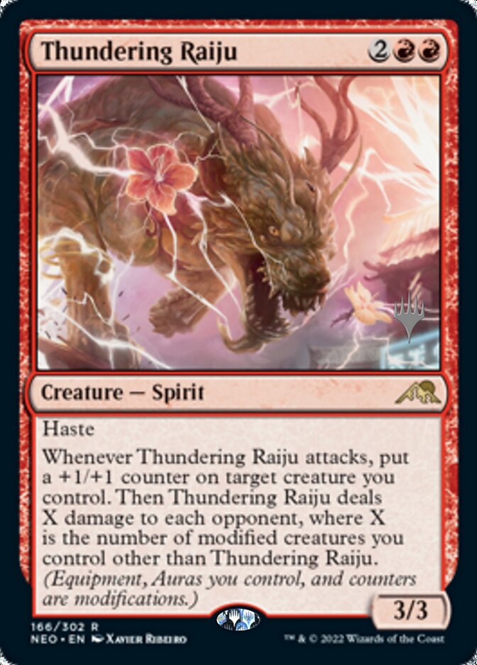 Thundering Raiju (Promo Pack) [Kamigawa: Neon Dynasty Promos] | Exor Games Dartmouth