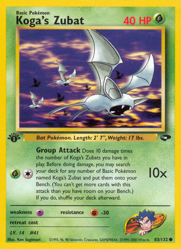 Koga's Zubat (83/132) [Gym Challenge 1st Edition] | Exor Games Dartmouth