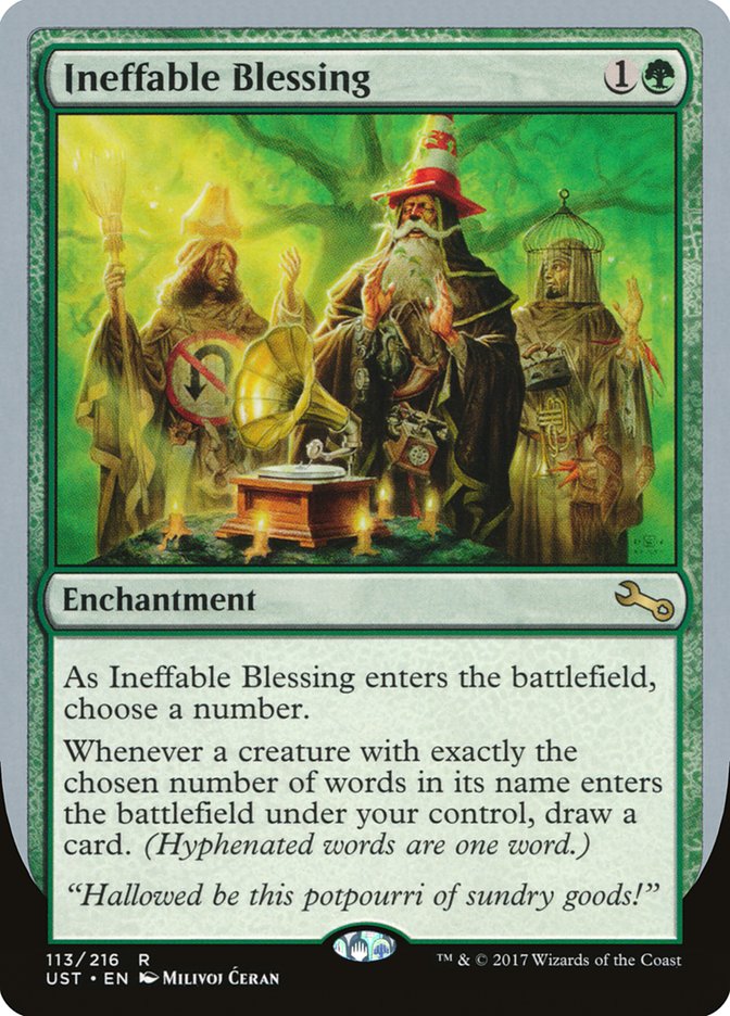Ineffable Blessing ("choose a number") [Unstable] | Exor Games Dartmouth