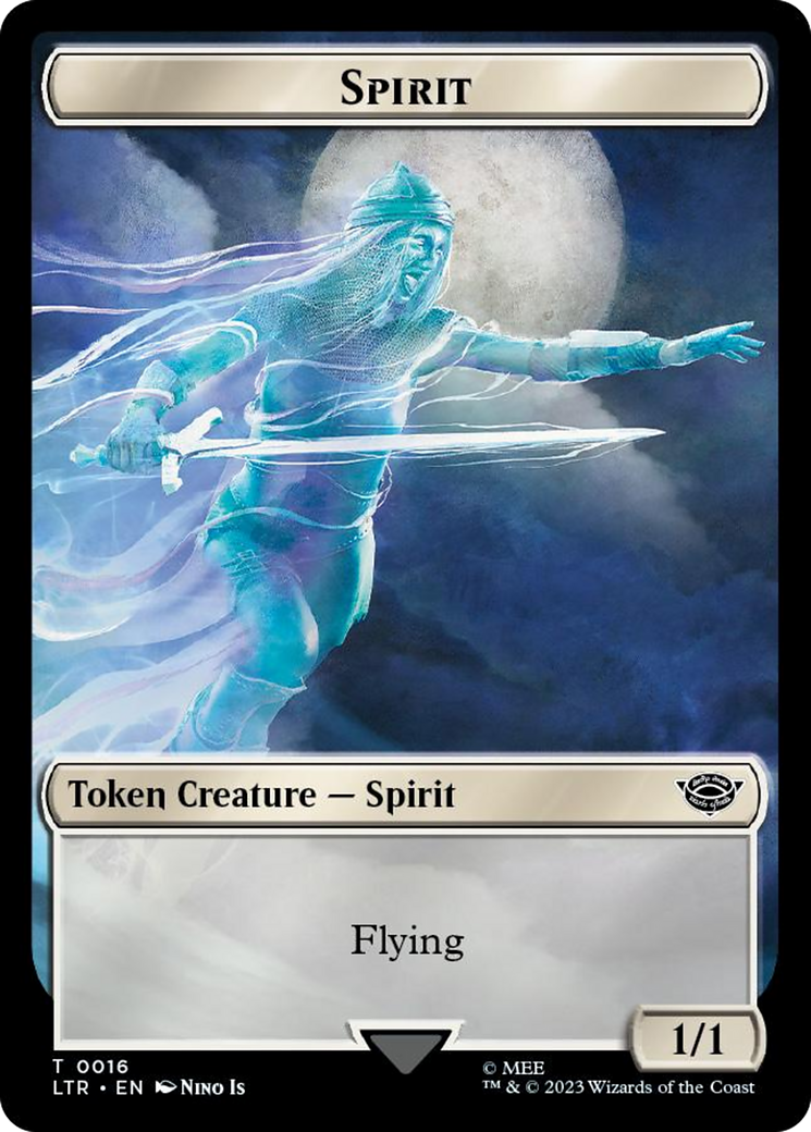 Spirit // Food (0022) Double-Sided Token (Surge Foil) [The Lord of the Rings: Tales of Middle-Earth Tokens] | Exor Games Dartmouth