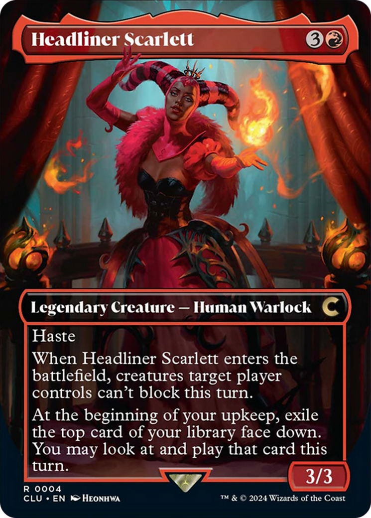 Headliner Scarlett (Borderless) [Ravnica: Clue Edition] | Exor Games Dartmouth