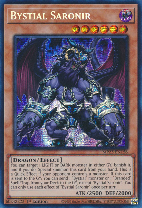 Bystial Saronir [MP23-EN158] Prismatic Secret Rare | Exor Games Dartmouth