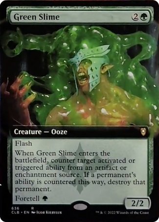 Green Slime (Extended Art) [Commander Legends: Battle for Baldur's Gate] | Exor Games Dartmouth