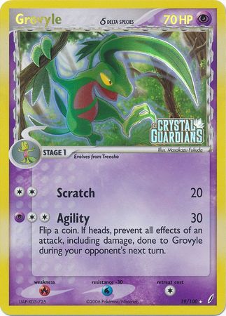 Grovyle (19/100) (Delta Species) (Stamped) [EX: Crystal Guardians] | Exor Games Dartmouth