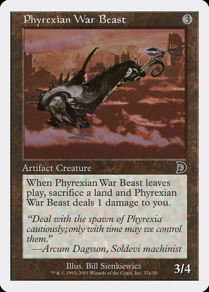 Phyrexian War Beast (Signature on Left) [Deckmasters] | Exor Games Dartmouth