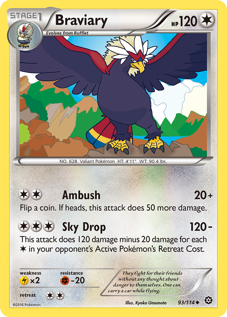 Braviary (93/114) [XY: Steam Siege] | Exor Games Dartmouth