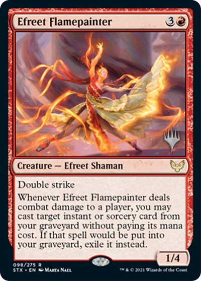 Efreet Flamepainter (Promo Pack) [Strixhaven: School of Mages Promos] | Exor Games Dartmouth