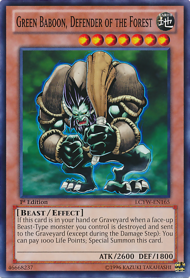 Green Baboon, Defender of the Forest [LCYW-EN165] Common | Exor Games Dartmouth