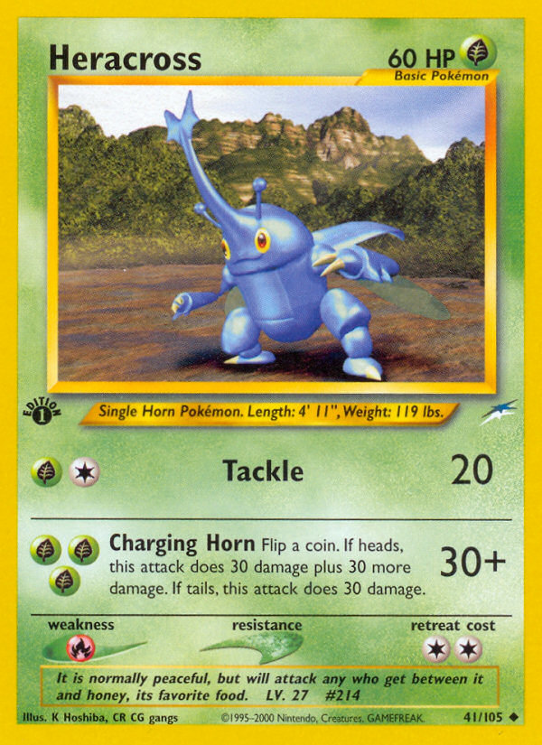 Heracross (41/105) [Neo Destiny 1st Edition] | Exor Games Dartmouth