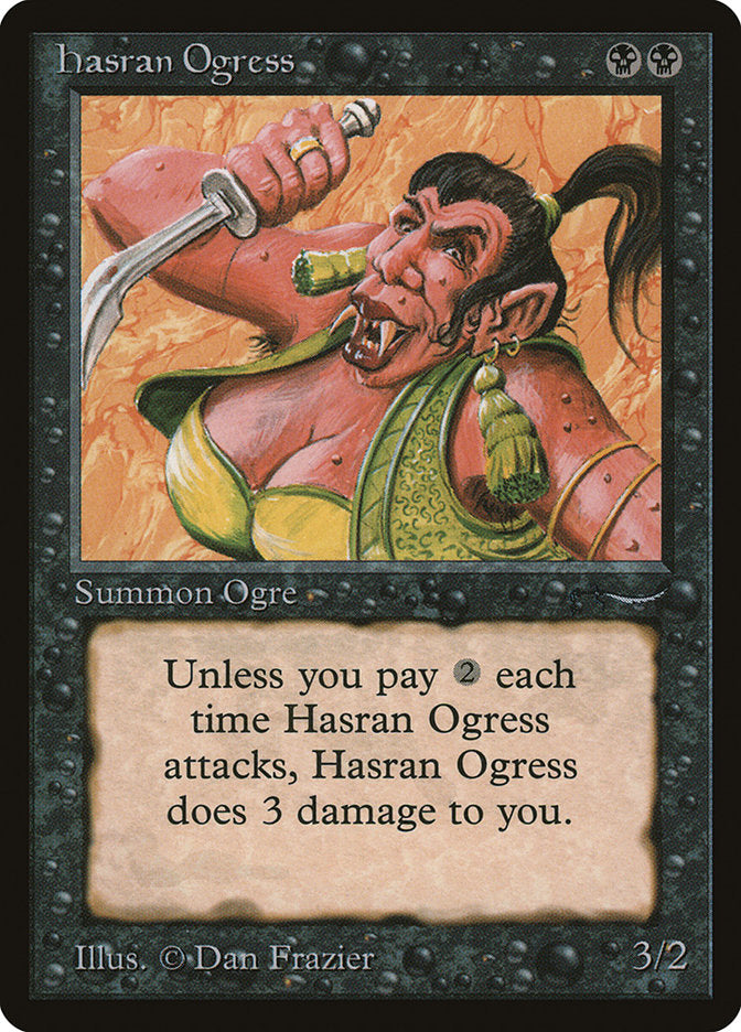 Hasran Ogress (Dark Mana Cost) [Arabian Nights] | Exor Games Dartmouth