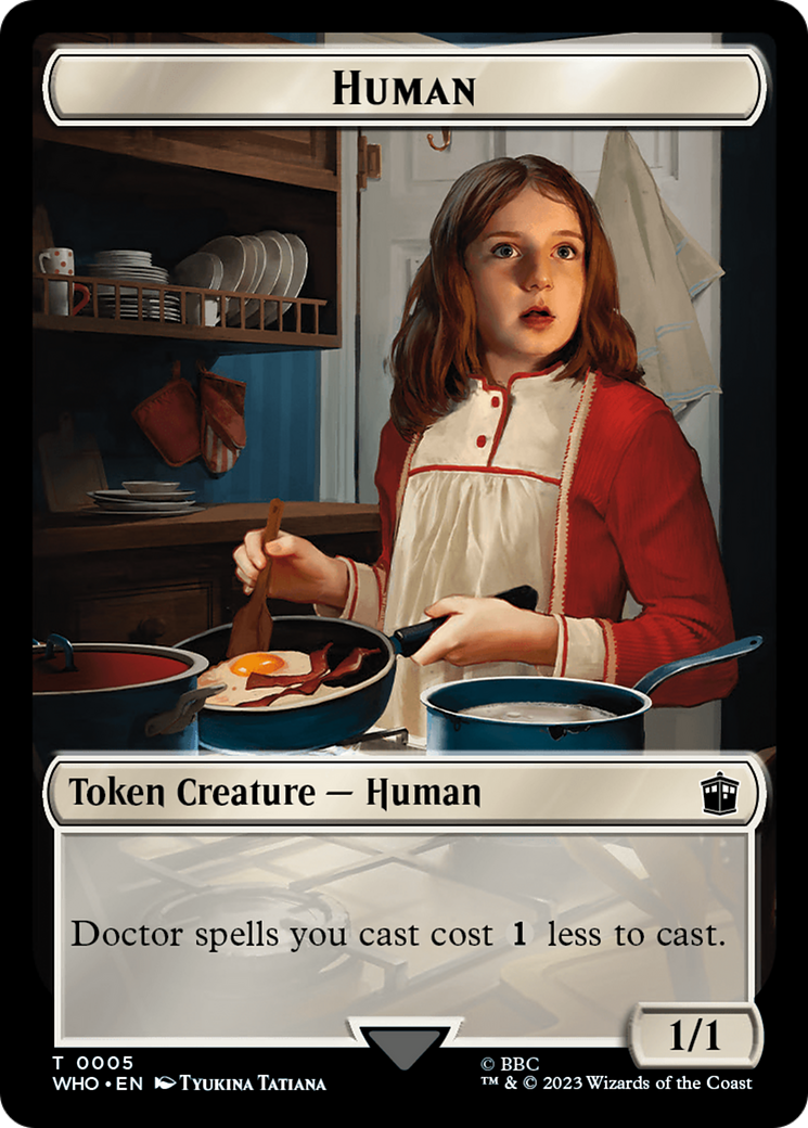 Human (0005) // Treasure (0028) Double-Sided Token [Doctor Who Tokens] | Exor Games Dartmouth