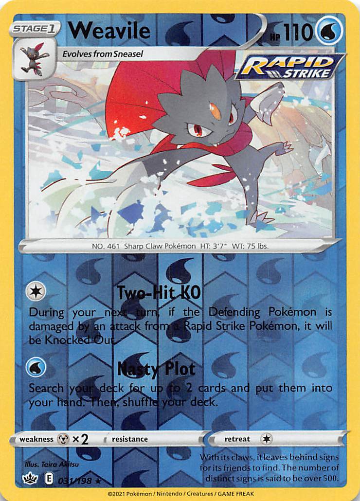 Weavile (031/198) [Sword & Shield: Chilling Reign] | Exor Games Dartmouth