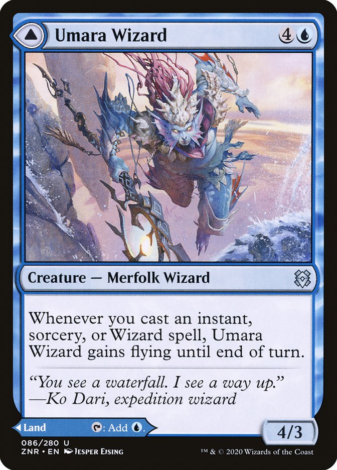 Umara Wizard // Umara Skyfalls [Zendikar Rising] | Exor Games Dartmouth