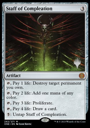 Staff of Compleation (Promo Pack) [Phyrexia: All Will Be One Promos] | Exor Games Dartmouth