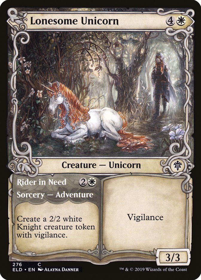 Lonesome Unicorn // Rider in Need (Showcase) [Throne of Eldraine] | Exor Games Dartmouth