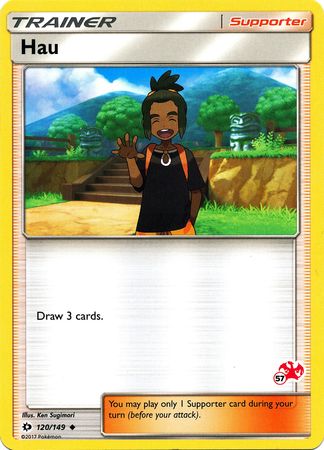 Hau (120/149) (Charizard Stamp #57) [Battle Academy 2020] | Exor Games Dartmouth