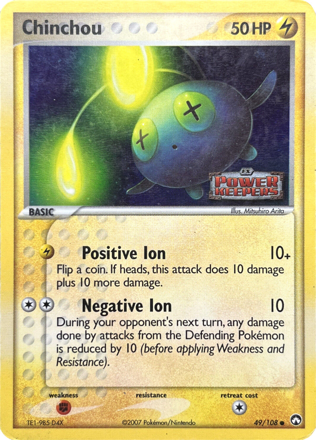 Chinchou (49/108) (Stamped) [EX: Power Keepers] | Exor Games Dartmouth