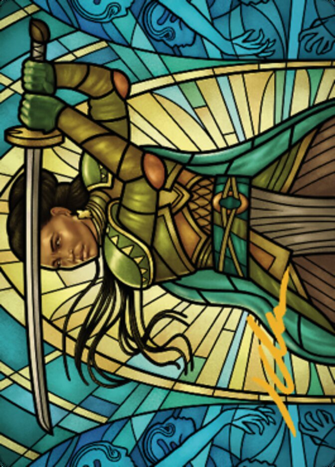 Shanna, Purifying Blade Art Card 2 (Gold-Stamped Signature) [Dominaria United Art Series] | Exor Games Dartmouth