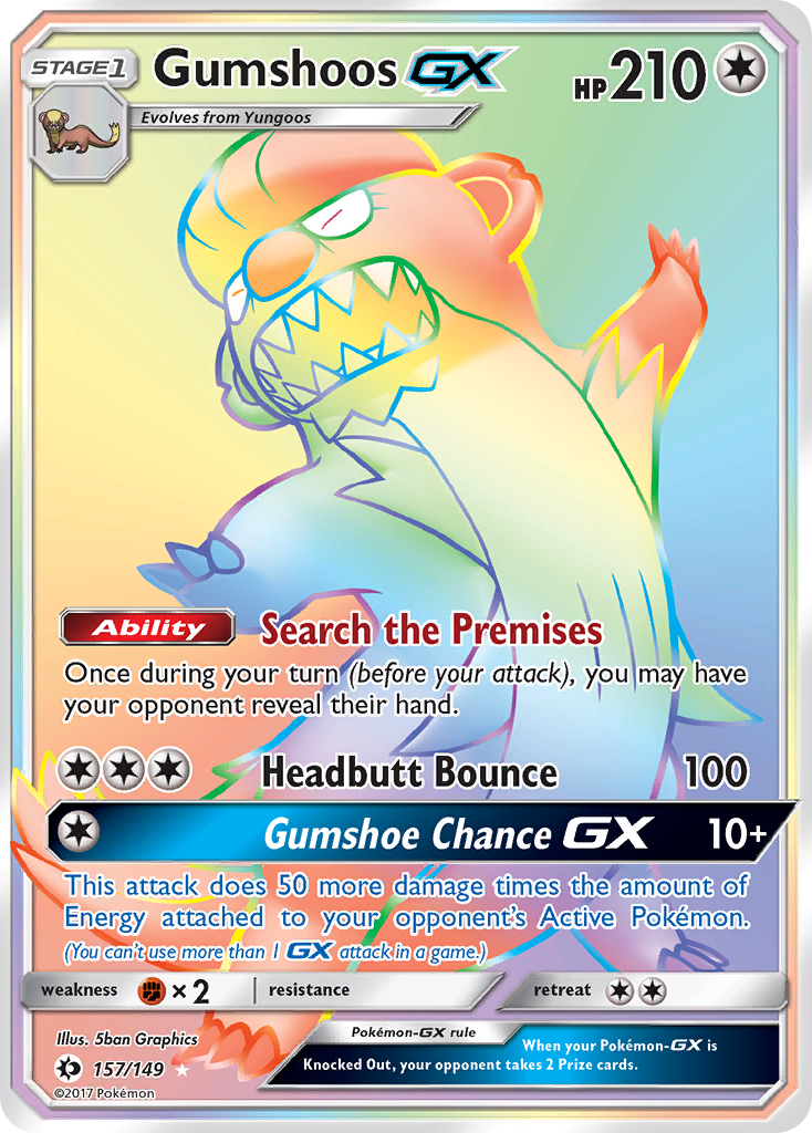 Gumshoos GX (157/149) [Sun & Moon: Base Set] | Exor Games Dartmouth