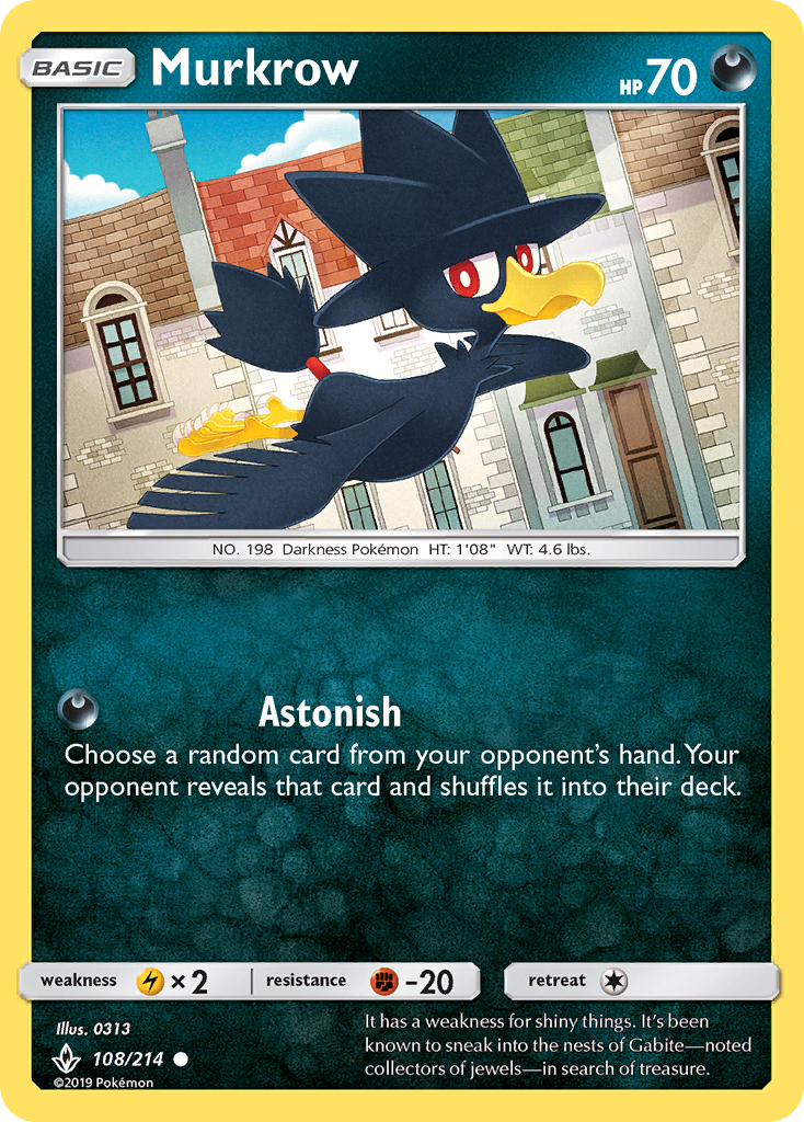 Murkrow (108/214) [Sun & Moon: Unbroken Bonds] | Exor Games Dartmouth