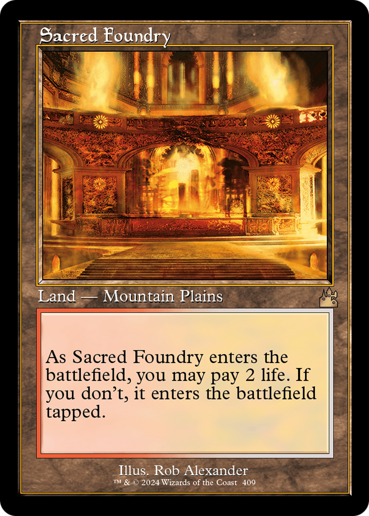 Sacred Foundry (Retro) [Ravnica Remastered] | Exor Games Dartmouth