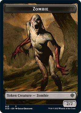 Zombie // Zombie Knight Double-Sided Token [Starter Commander Decks] | Exor Games Dartmouth