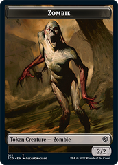 Zombie // Zombie Knight Double-Sided Token [Starter Commander Decks] | Exor Games Dartmouth