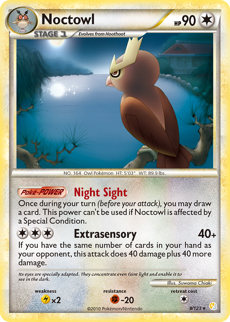 Noctowl (8/123) [HeartGold & SoulSilver: Base Set] | Exor Games Dartmouth
