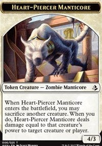 Heart-Piercer Manticore // Warrior Token [Amonkhet Tokens] | Exor Games Dartmouth