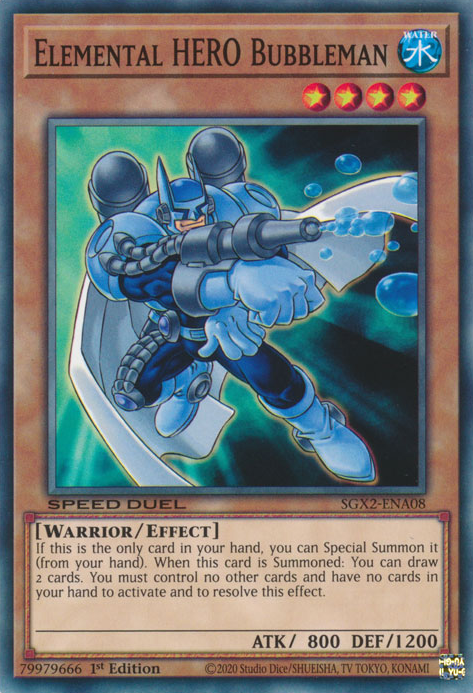 Elemental HERO Bubbleman [SGX2-ENA08] Common | Exor Games Dartmouth