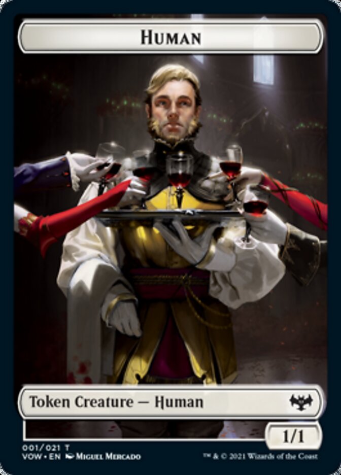 Human (001) // Zombie (005) Double-sided Token [Innistrad: Crimson Vow Tokens] | Exor Games Dartmouth