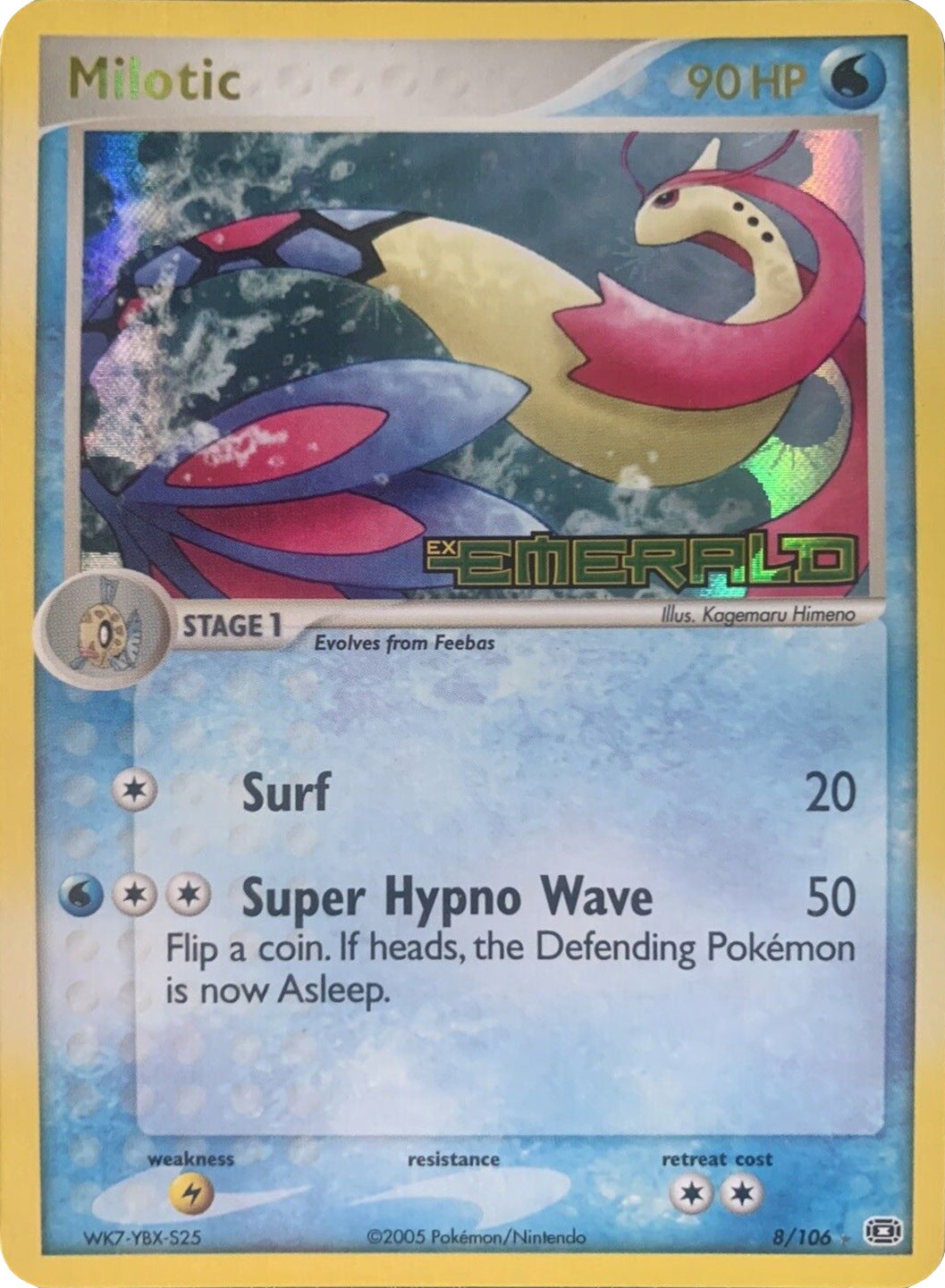 Milotic (8/106) (Stamped) [EX: Emerald] | Exor Games Dartmouth