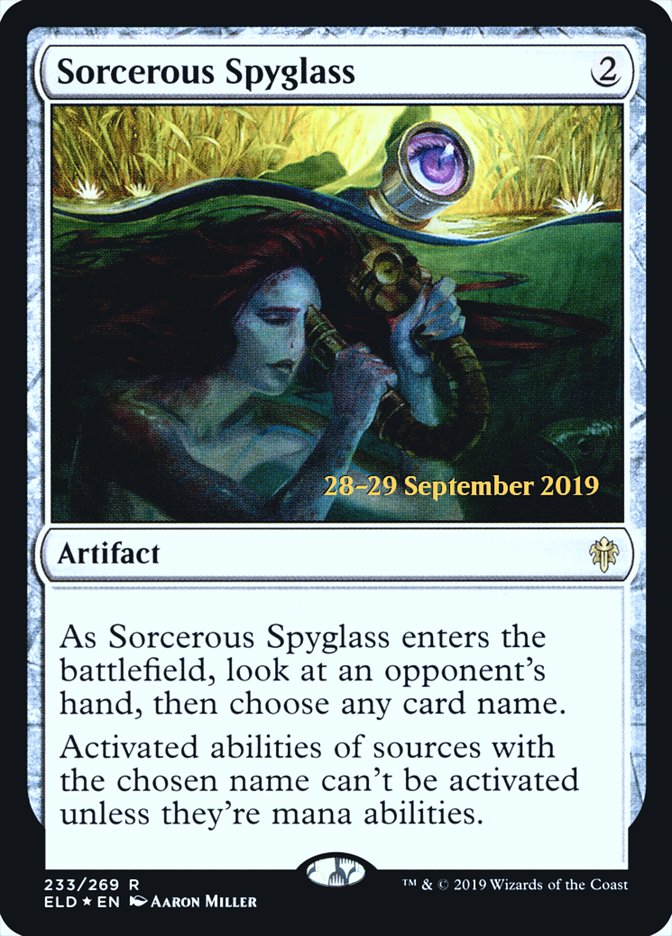 Sorcerous Spyglass  [Throne of Eldraine Prerelease Promos] | Exor Games Dartmouth