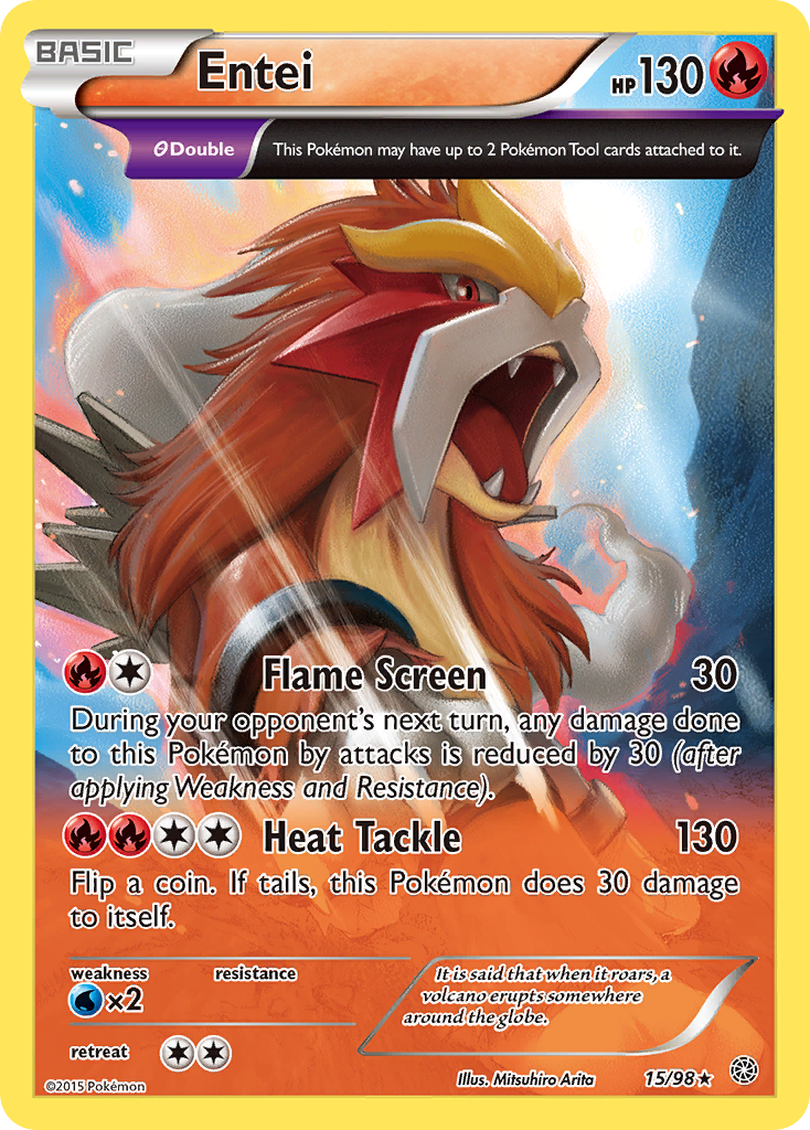 Entei (15/98) [XY: Ancient Origins] | Exor Games Dartmouth