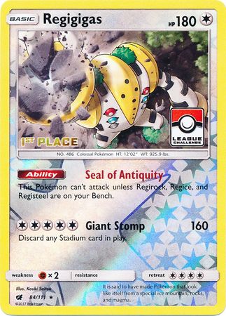 Regigigas (84/111) (League Promo 1st Place) [Sun & Moon: Crimson Invasion] | Exor Games Dartmouth