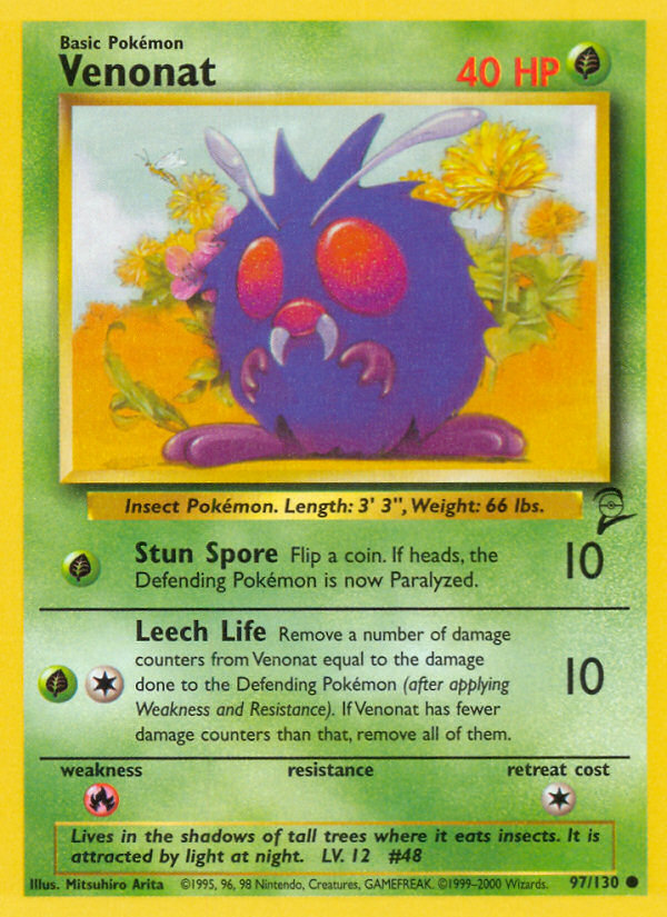 Venonat (97/130) [Base Set 2] | Exor Games Dartmouth